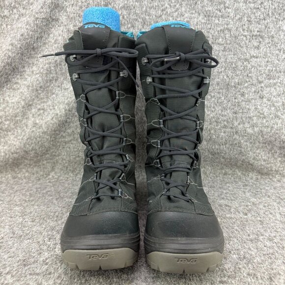 ✅Womens 10 Teva Jordanelle Black Winter Boots Waterproof Thinsulate Insulation - Picture 5 of 13